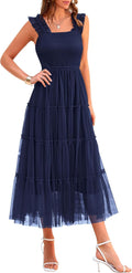 PRETTYGARDEN Women's Summer Tulle Midi Dress for Every Occasion