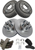 TRQ Front & Rear Brake Pad & Rotor Kit Semi-Metallic - Complete