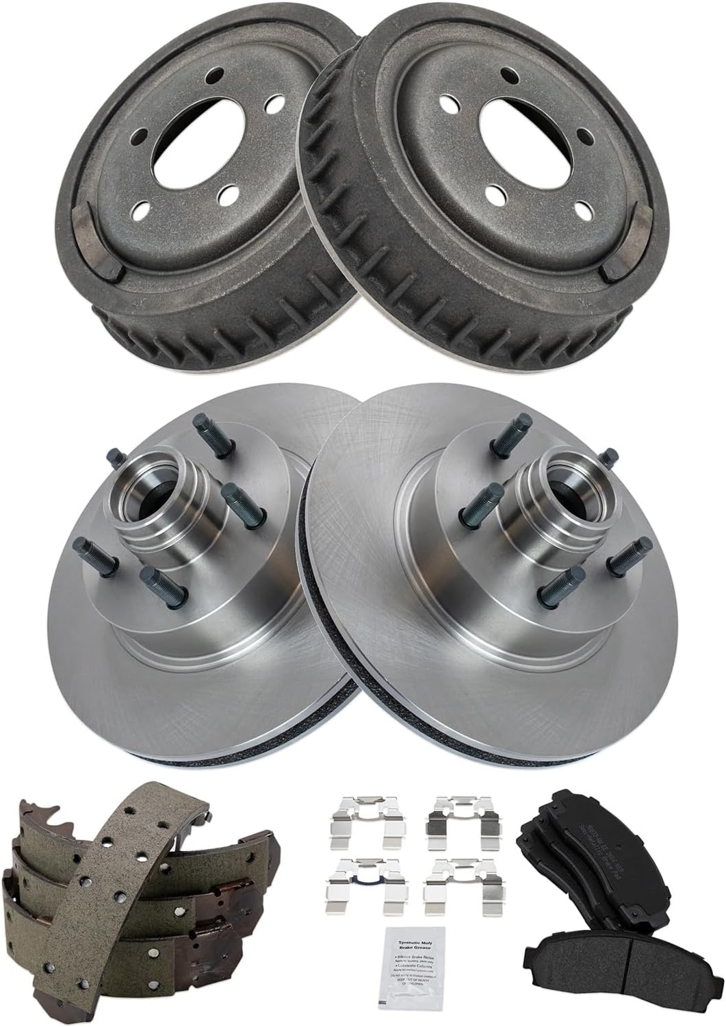 TRQ Front & Rear Brake Pad & Rotor Kit for Ford Ranger & Mazda