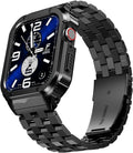 SUPLINK Stainless Steel Case Band Compatible with Apple Watch Series