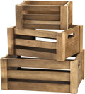 Wood Nesting Storage Crates Set of 3 - Rustic Farmhouse Storage