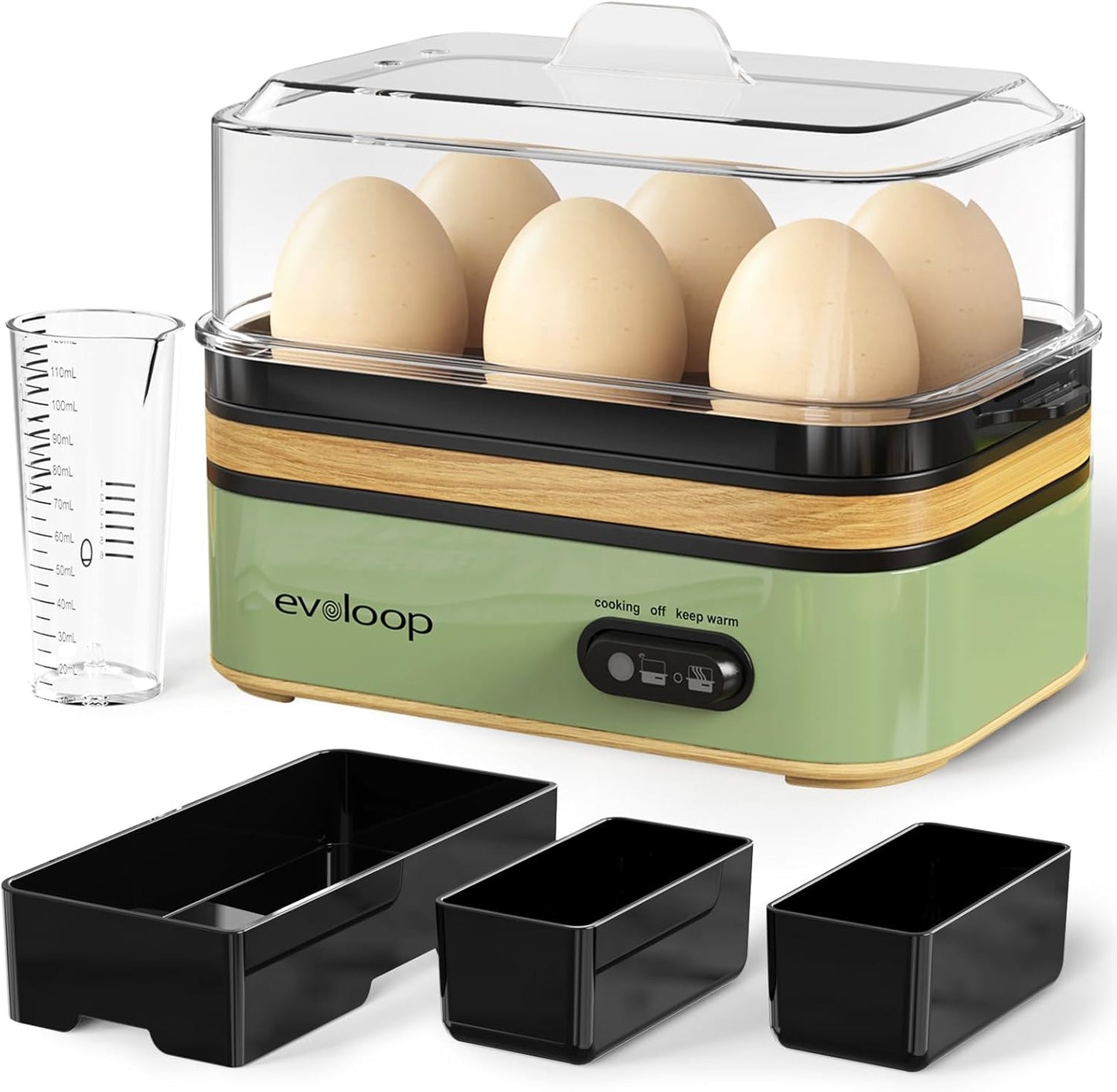 Evoloop Rapid Egg Cooker for Perfectly Boiled Eggs Every Time