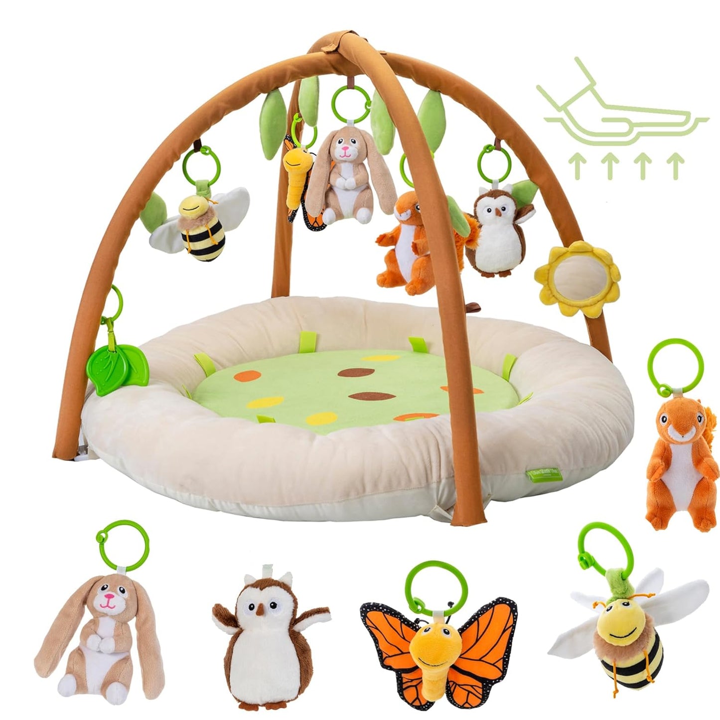 Premium Baby Play Gym with Padded Mat - Ultimate Baby Lounger