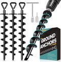 Ground Anchors Screw in Heavy Duty Trampoline Stakes - High Wind Hold