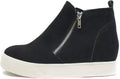 Women's Hidden Wedge Sole Booties Ankle Heels Sneaker Shoes - Trendy