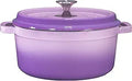 Bruntmor 6.5 Quart Enamel Cast Iron Dutch Oven - Even Heat, Oven Safe