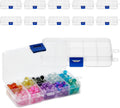 Mini Clear Storage Containers with 10 Grid Dividers - Compact Craft