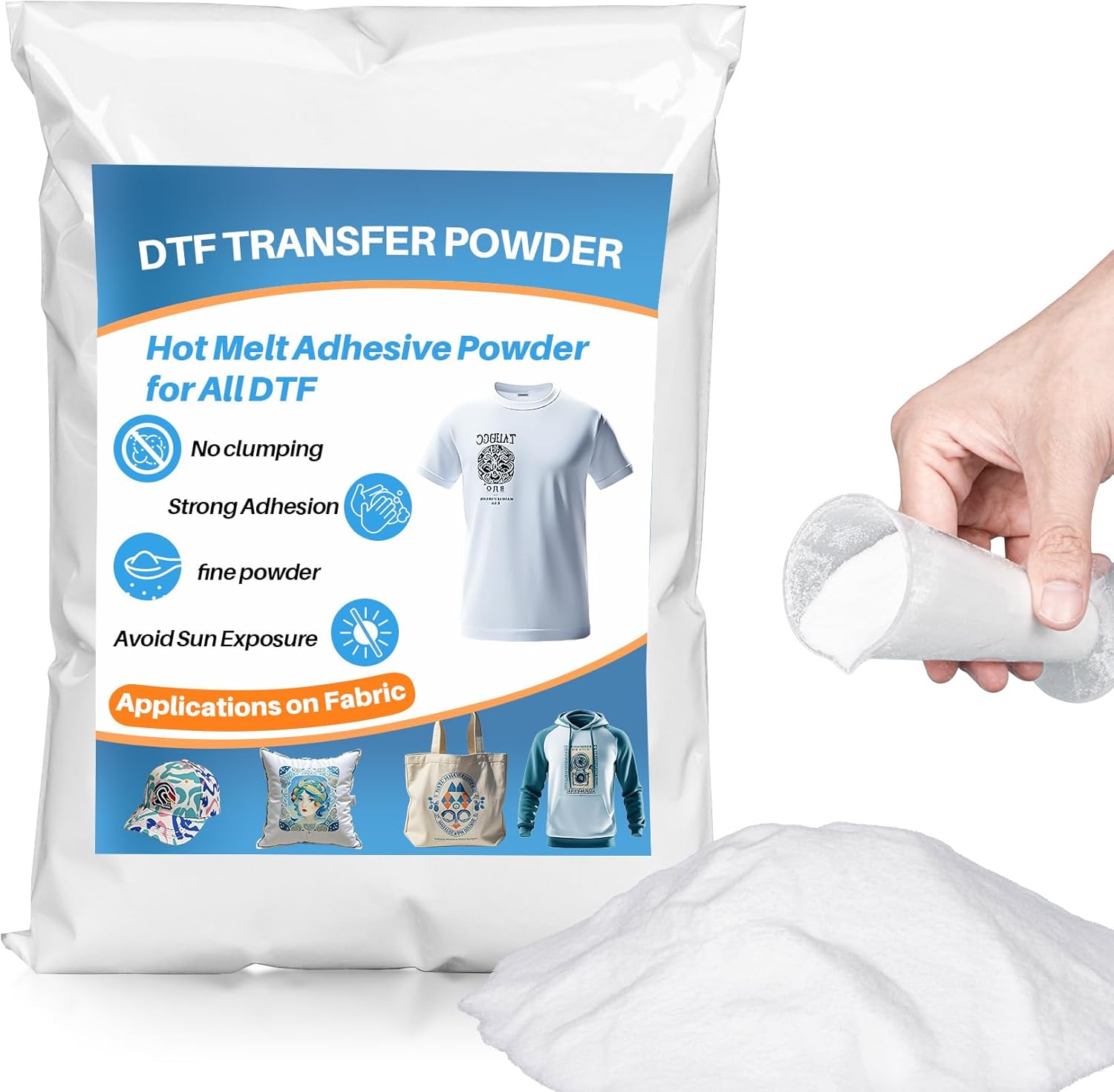 White DTF Transfer Powder - Sublimate on Any Fabric! WX-TransferPowder