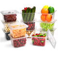 VOISEN 12 Pack 1/6 Size Plastic Food Pans with Lids - Clear 4in Deep