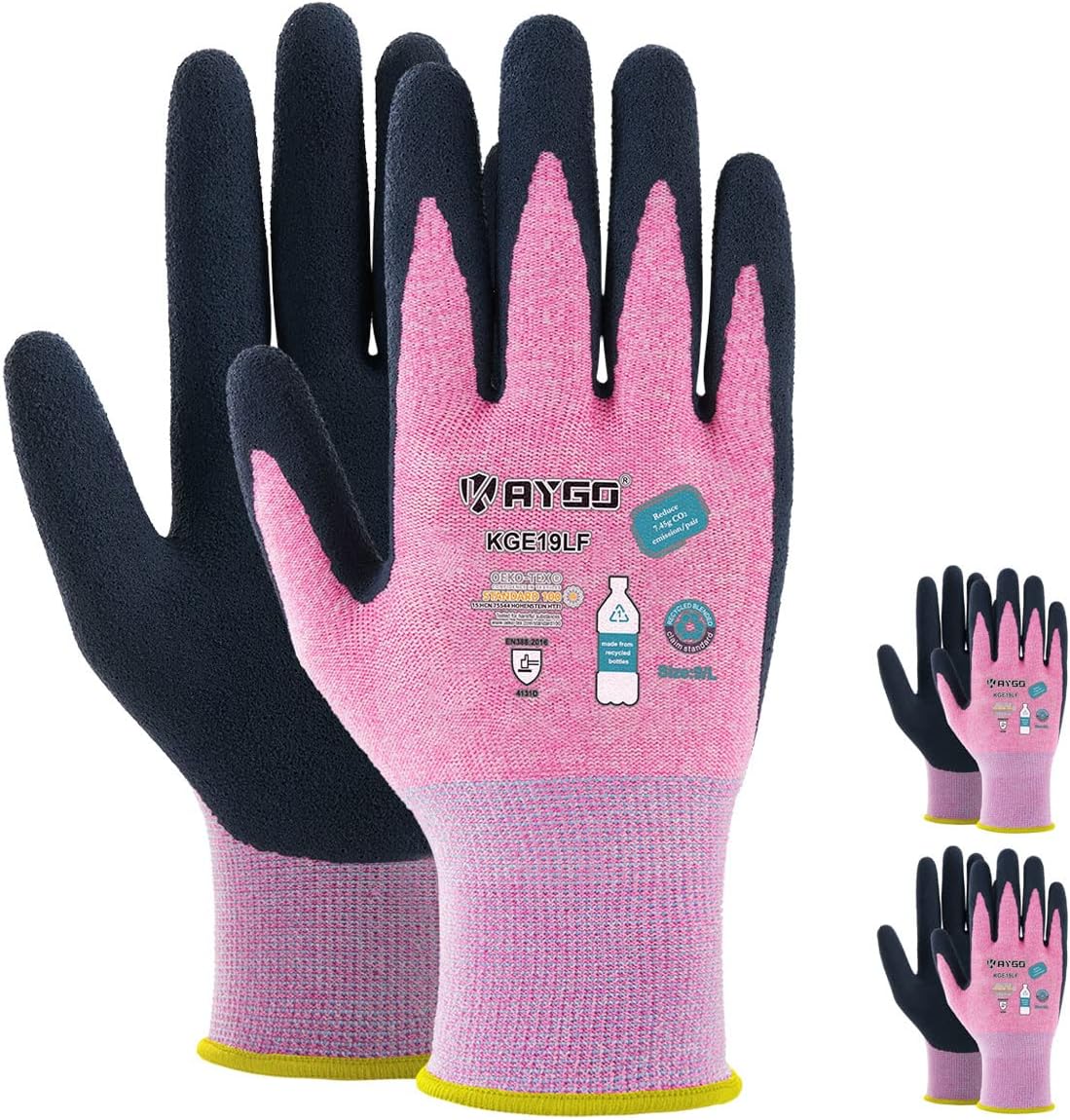 KAYGO Work Gloves for Women - Eco Friendly Safety Gloves