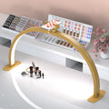 Premium Large Half Moon LED Light for Nail Tech - Foldable 29in Desk