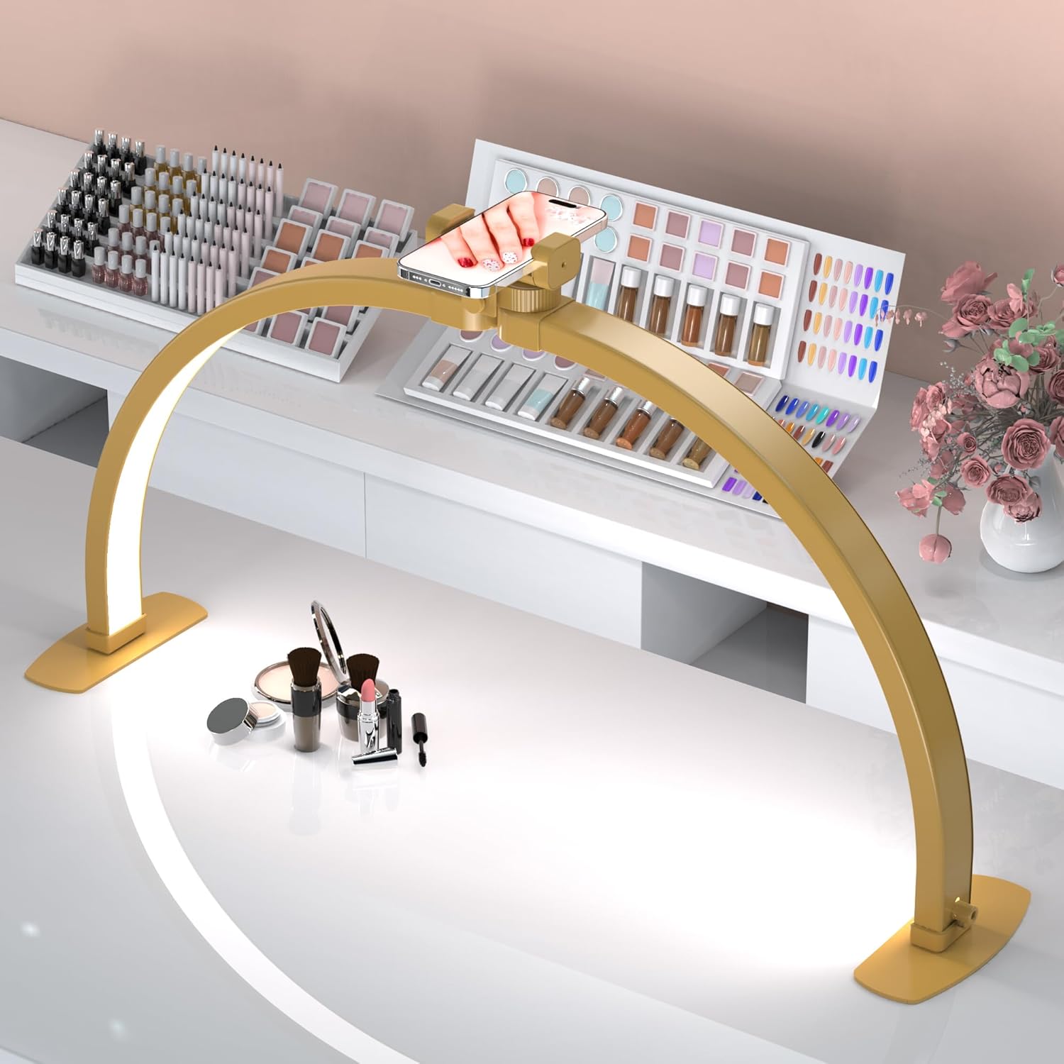 Premium Large Half Moon LED Light for Nail Tech and More