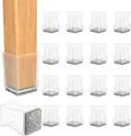 Floor Protection 16Pcs Chair Leg Caps, Reduce Noise, Move Easily