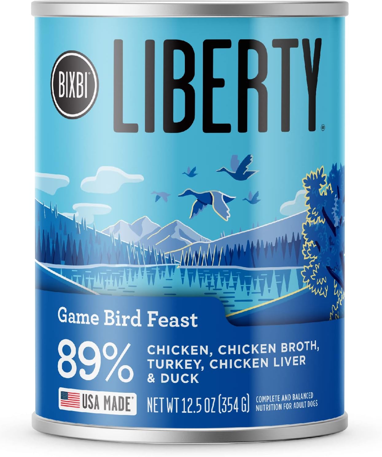 BIXBI Liberty Grain-Free Canned Dog Food, Game Bird Feast