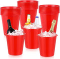 Plastic Ice Buckets 24 Pack 3L Red - Party Beverage Cooler