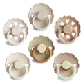 FRIGG Natural Rubber Baby Pacifier 6-Pack Cinnamon Charm - Soothing