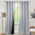 Thermal Insulated 100% Blackout Curtains 55 x 96 in - Light Grey (2