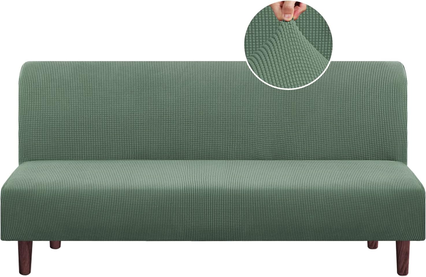 PrinceDeco Stretch Futon Slipcover for Armless Futon Beds