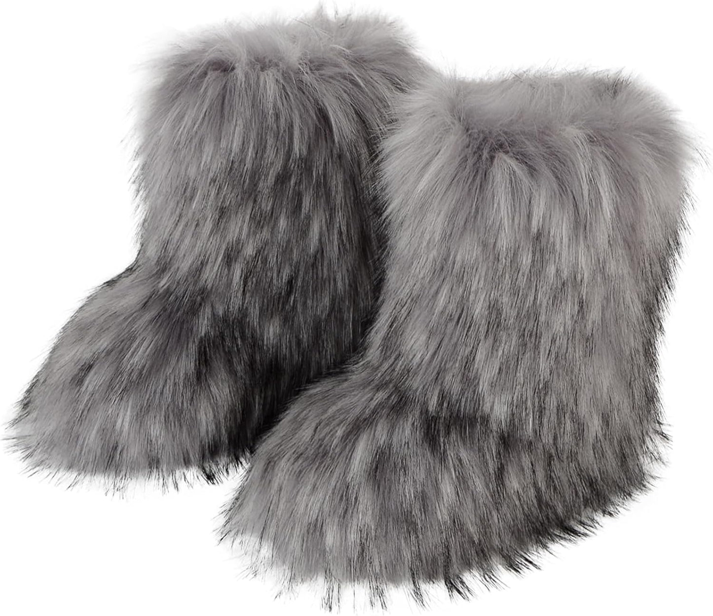 Valpeak Snow Boots for Women 2024 Furry Knee High Flat Heel