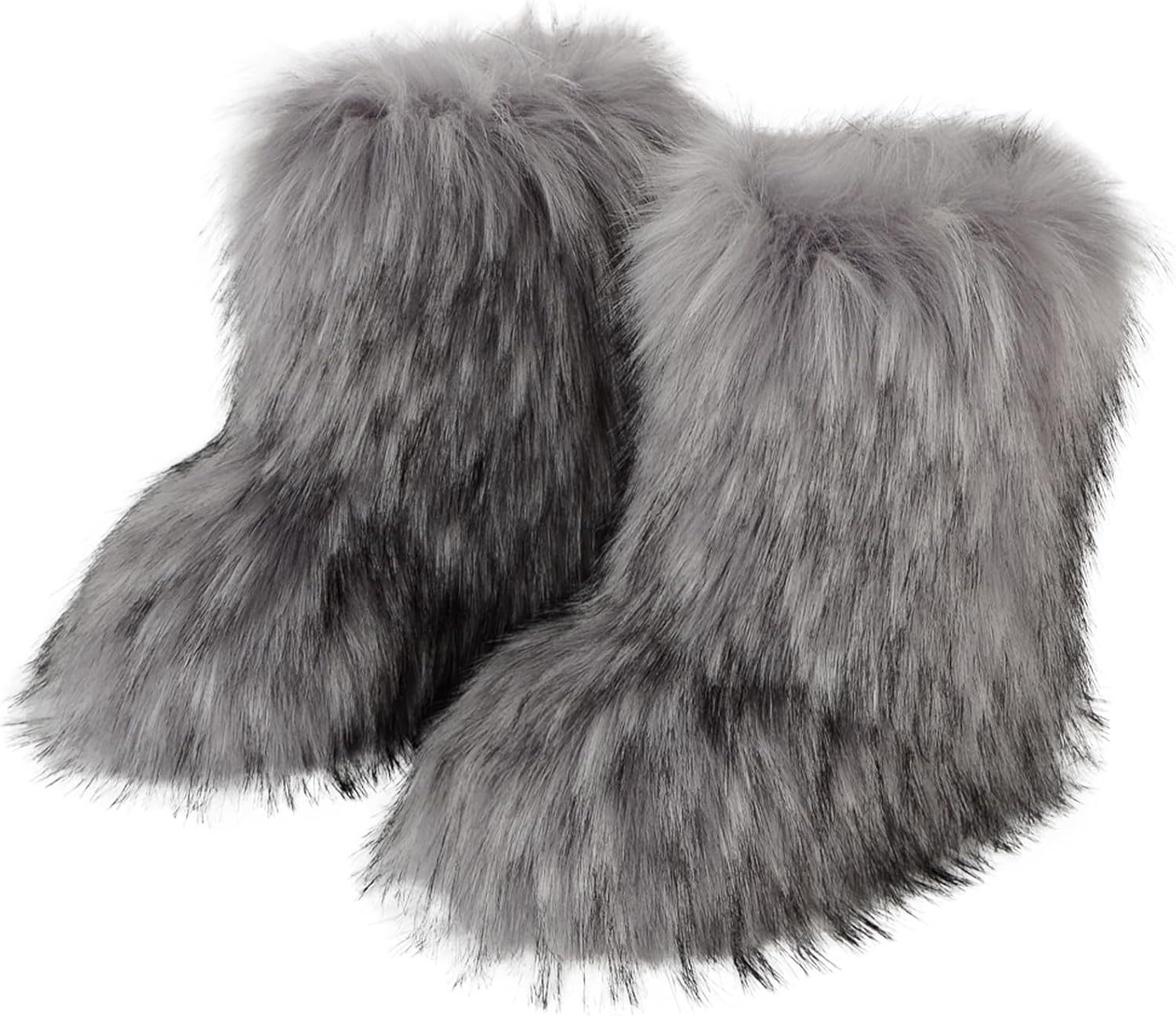 Valpeak Snow Boots for Women 2024 Furry Knee High Flat Heel