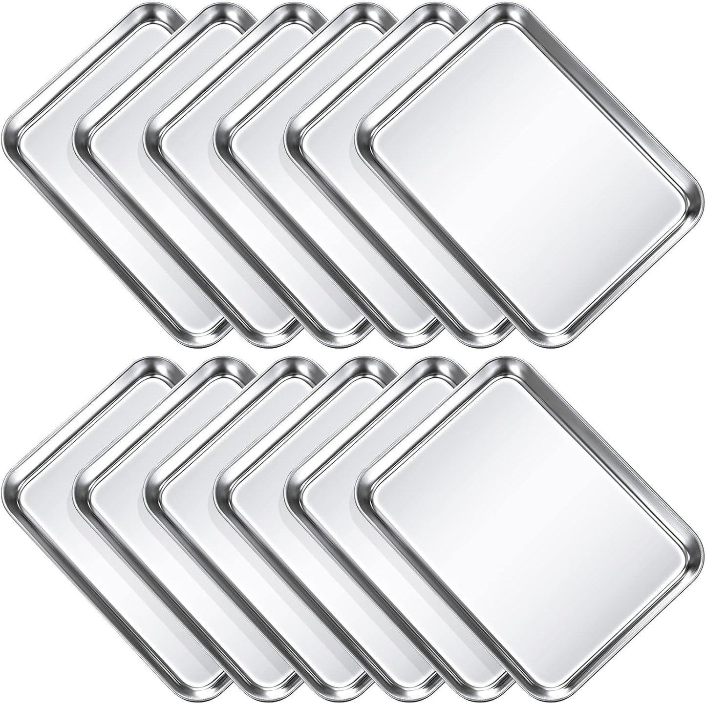12 Pcs Baking Sheet Pan Set for Toaster Oven and More