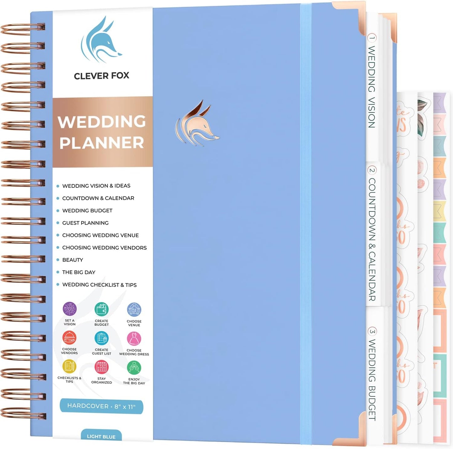 Clever Fox Wedding Planner Notebook Organizer for Bride's Day
