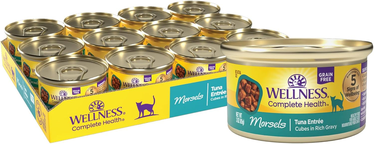 Wellness Complete Health Cubed Adult Wet Cat Food, Tuna Entree