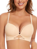 Push Up Padded Bra for Women Plunge T Shirt Everyday - Adds 2 Cups