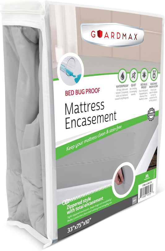 Guardmax Jersey Knitted Cot Size Zippered Mattress Encasement