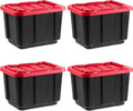 IRIS USA 12 Gallon Heavy Duty Truck Bed Toolbox Tote Bins - Stackable