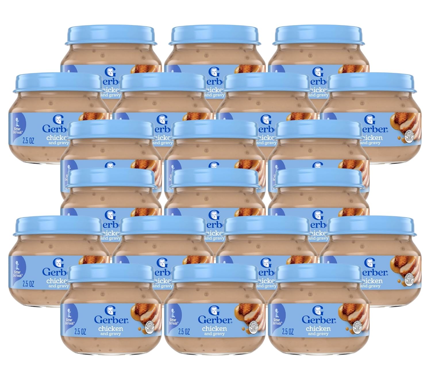 Gerber Baby 2nd Foods Chicken & Gravy Pureed Baby Food 20 Pack
