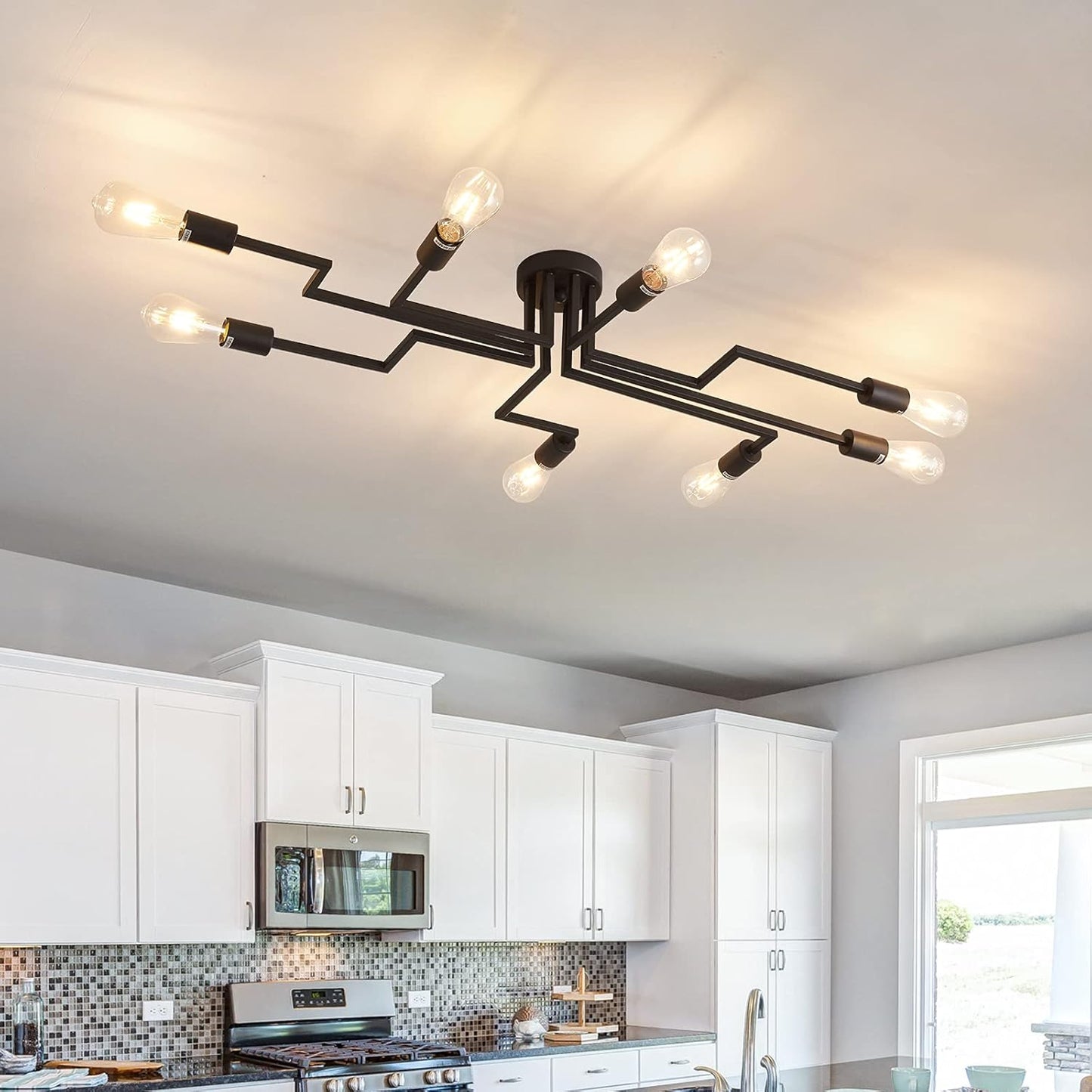 Modern Semi Flush Mount Ceiling Light Fixture for Farmhouse Style