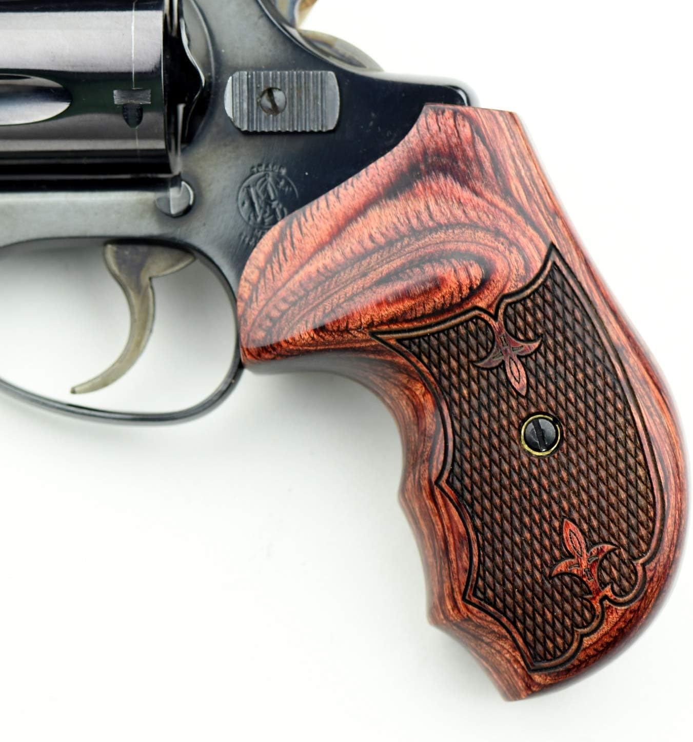 S&W J Round Revolver Grips - Bateleur - Real Wood Gun Grips