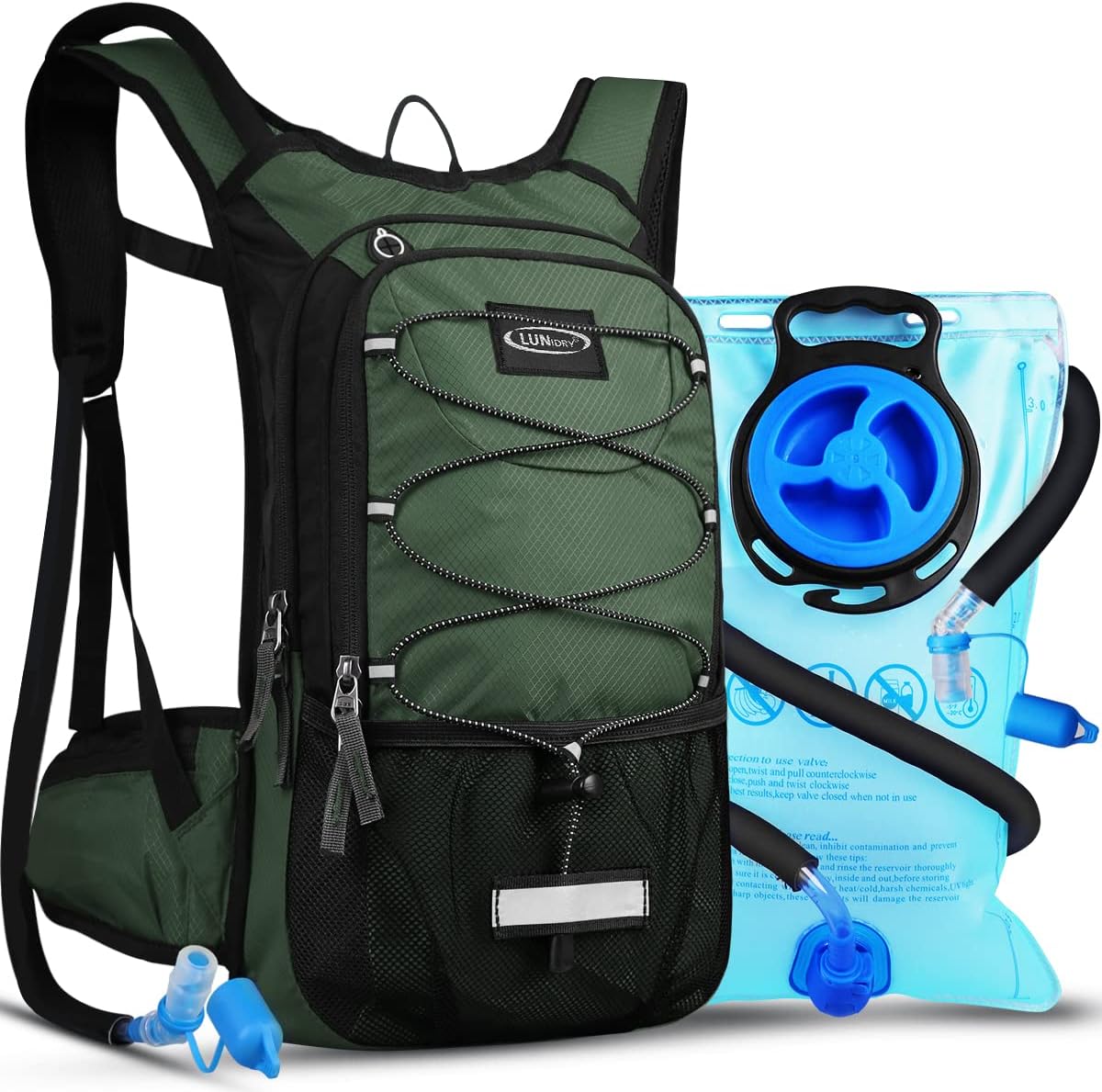 Insulated Hydration Pack Backpack with 3L BPA Free Bladder