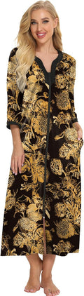 Soft cotton zip robe dresses for women by Bloggerlove for home wear