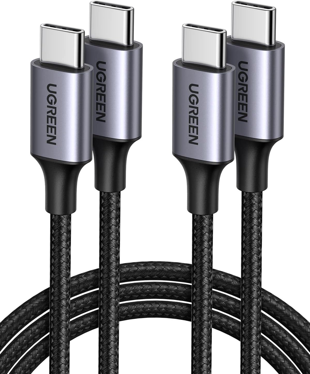 Fast Charge 2-Pack USB C Cables - UGREEN 60W Nylon Braided