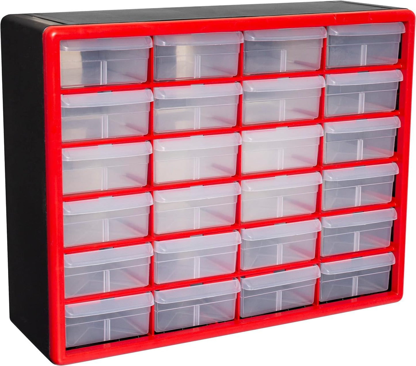 24-Drawer Plastic Storage Cabinet for Garage and Home Organization