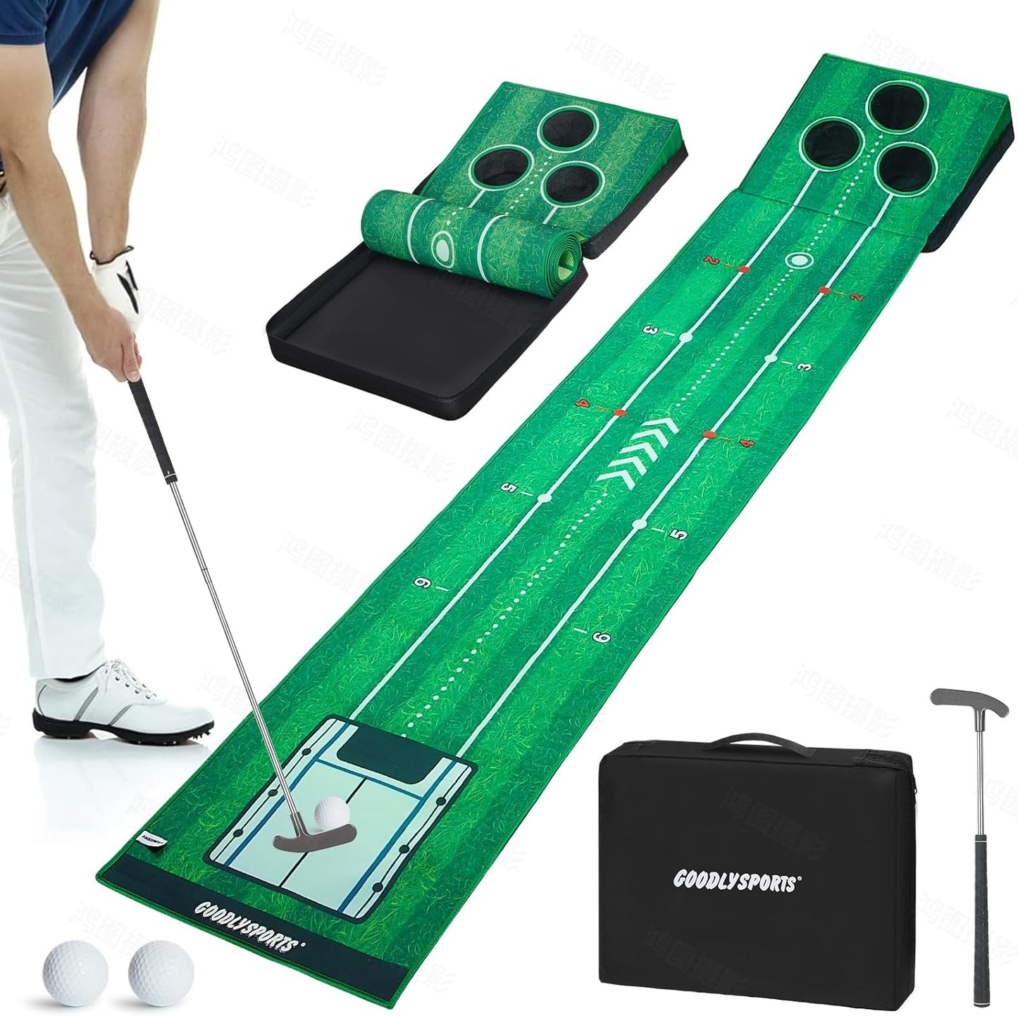 Portable Dual-Surface Golf Putting Mat - Improve Your Game Anywhere!