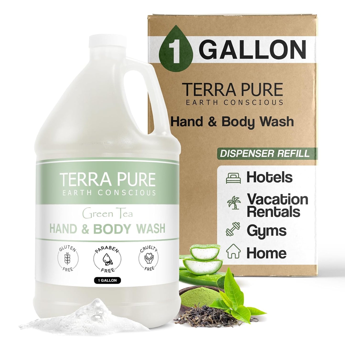 Terra Pure Hotel Body Wash and Hand Soap for Dispensers