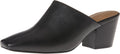 Women's Square Toe Mule - Comfortable Cuban Heel for All Day Wear