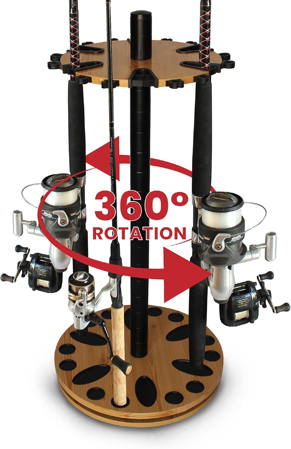 360 Spinning Fishing Rod Holder for Garage Storage