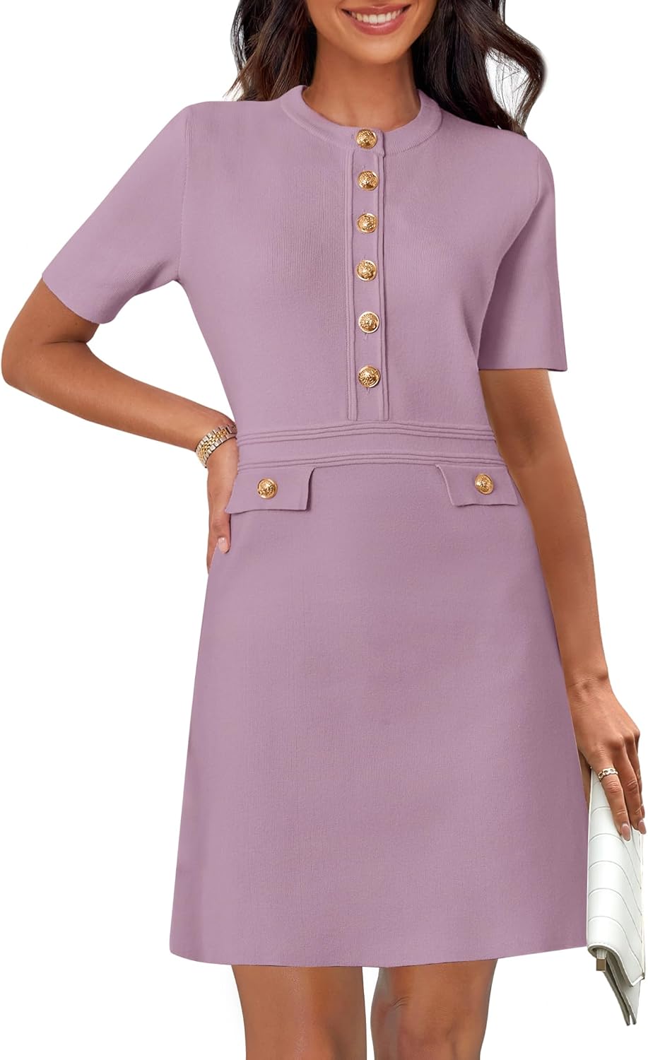 Knit Bodycon Sweater Dress for Women - Elegant Mini Style