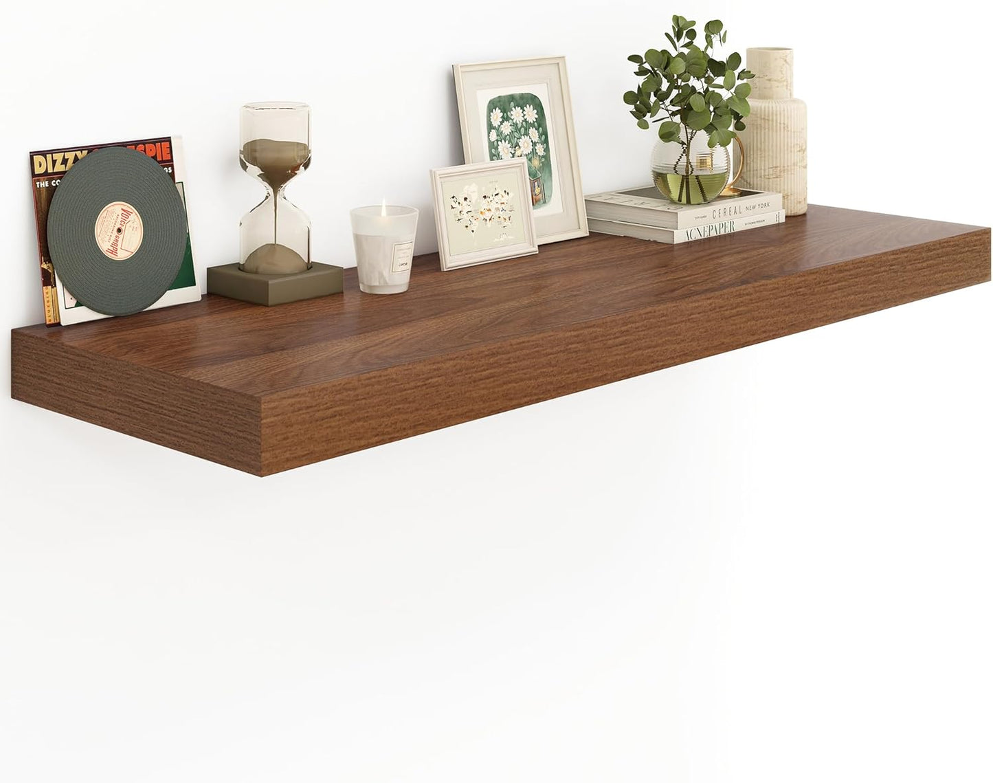 Heimlove 12 Deep Floating Shelves for Wall Mounted Storage