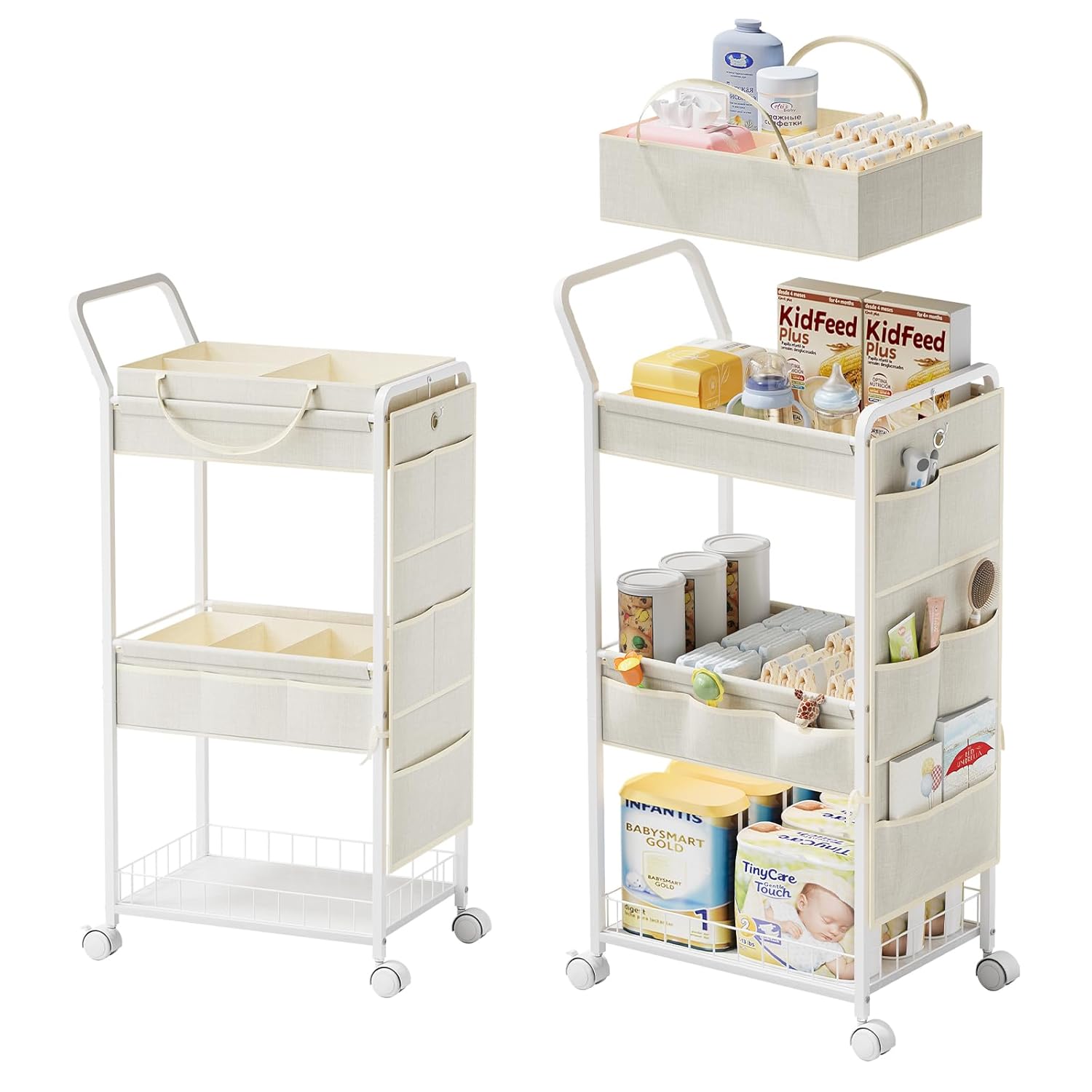 BBLIKE 3-Tier Diaper Caddy Organizer for Baby Essentials
