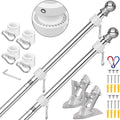 ZMTECH Flag Pole - Upgraded Bracket 6 ft Stainless Steel (2 Pack)
