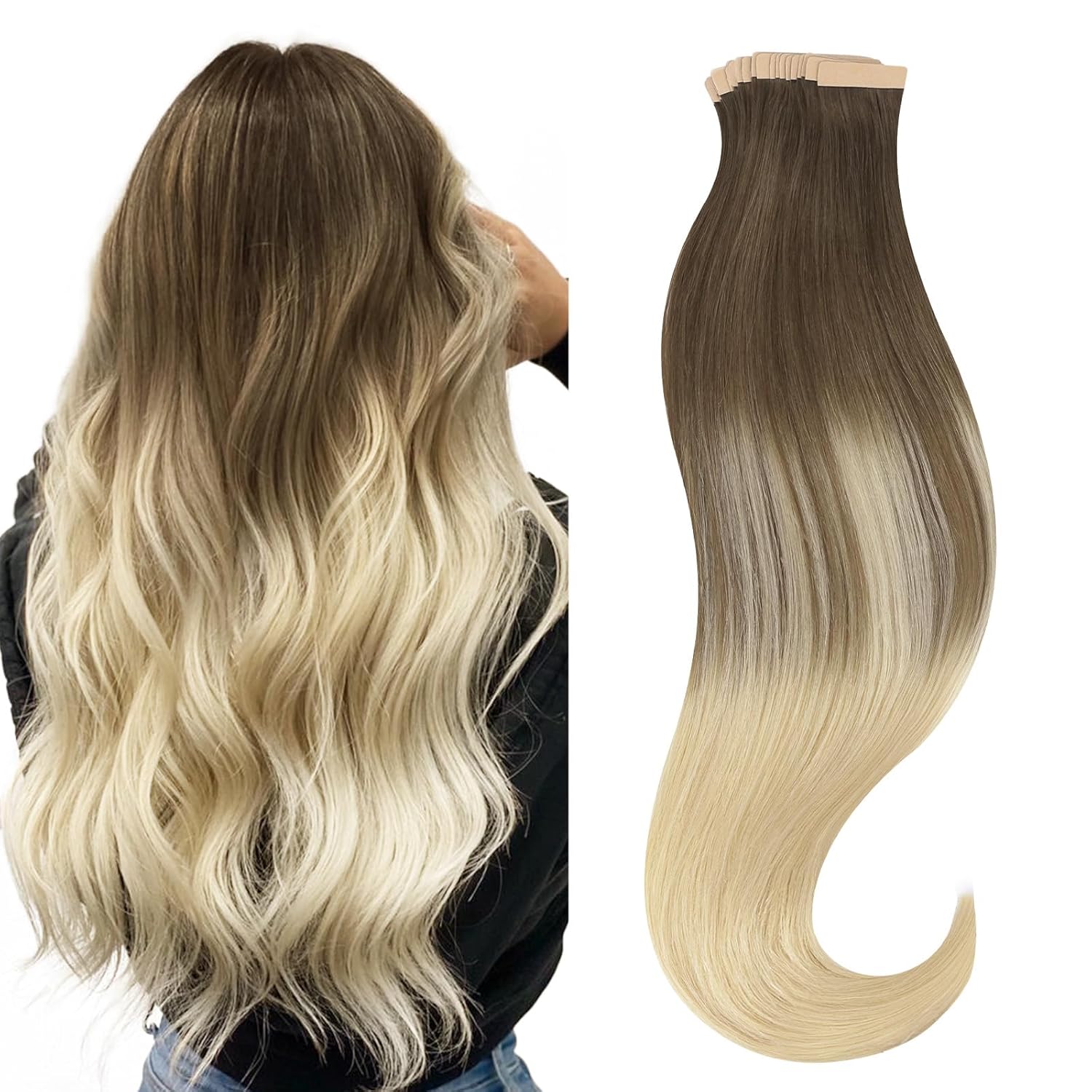 HOTBANANA Tape in Hair Extensions for Stunning Length & Volume