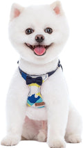 XS No Pull Dog Harness Suede Bow Navy - Lightweight Comfort