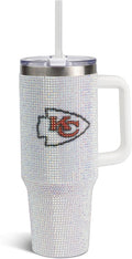 NFL 40oz Stainless Steel Tumbler - Crystal Rhinestone Team Cup