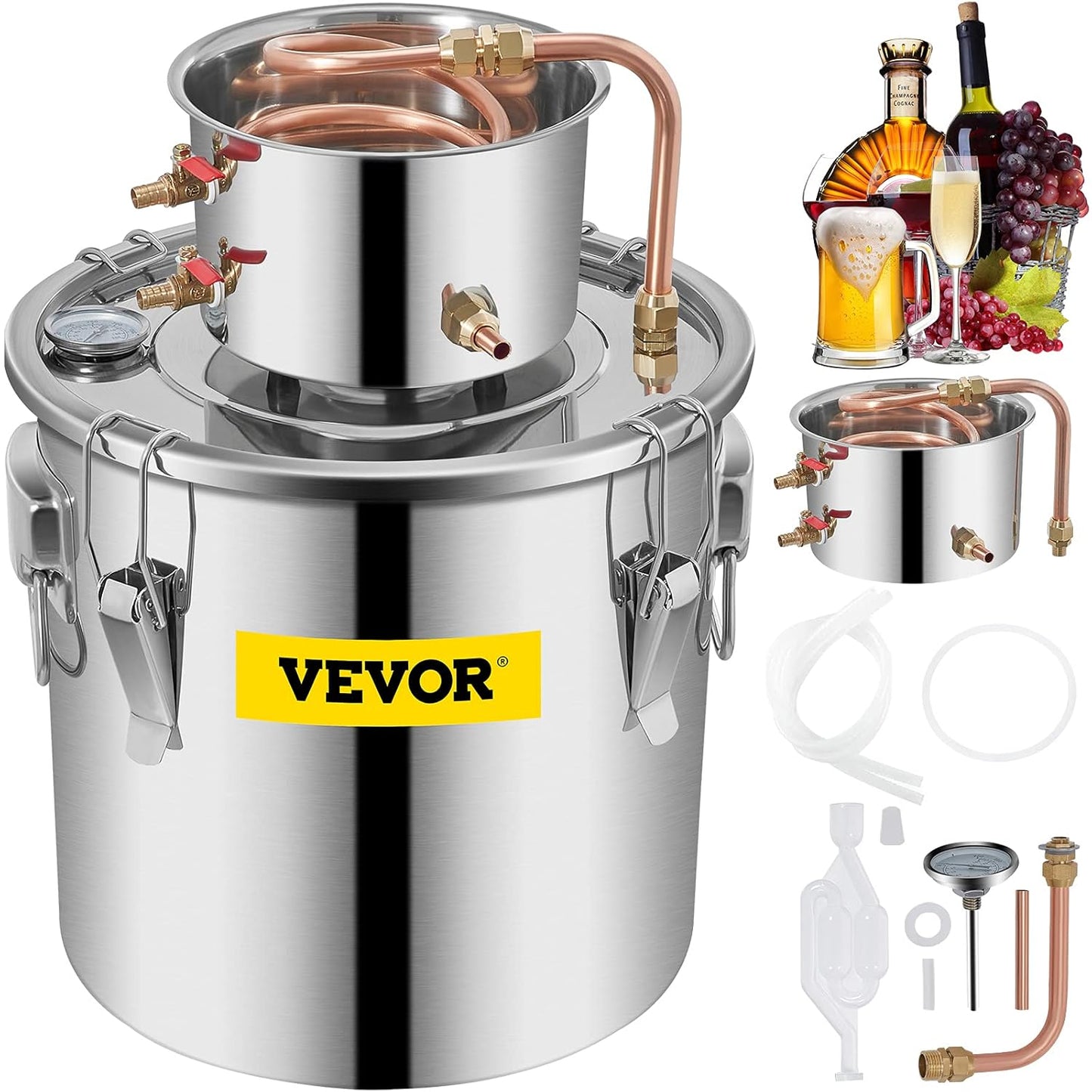 VEVOR Alcohol Still 8Gal Distiller Kit for Home Brewing