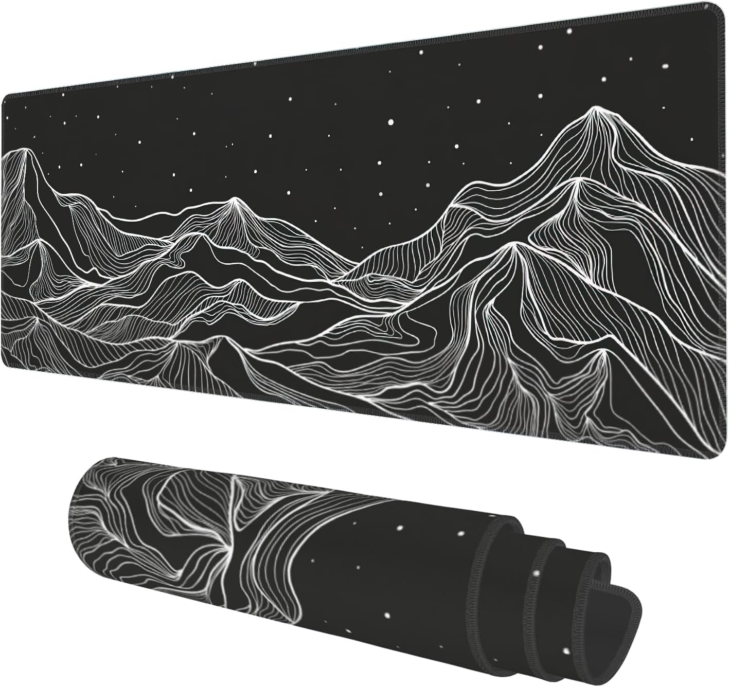 Black Mountains Topo Gaming Desk Mat XL